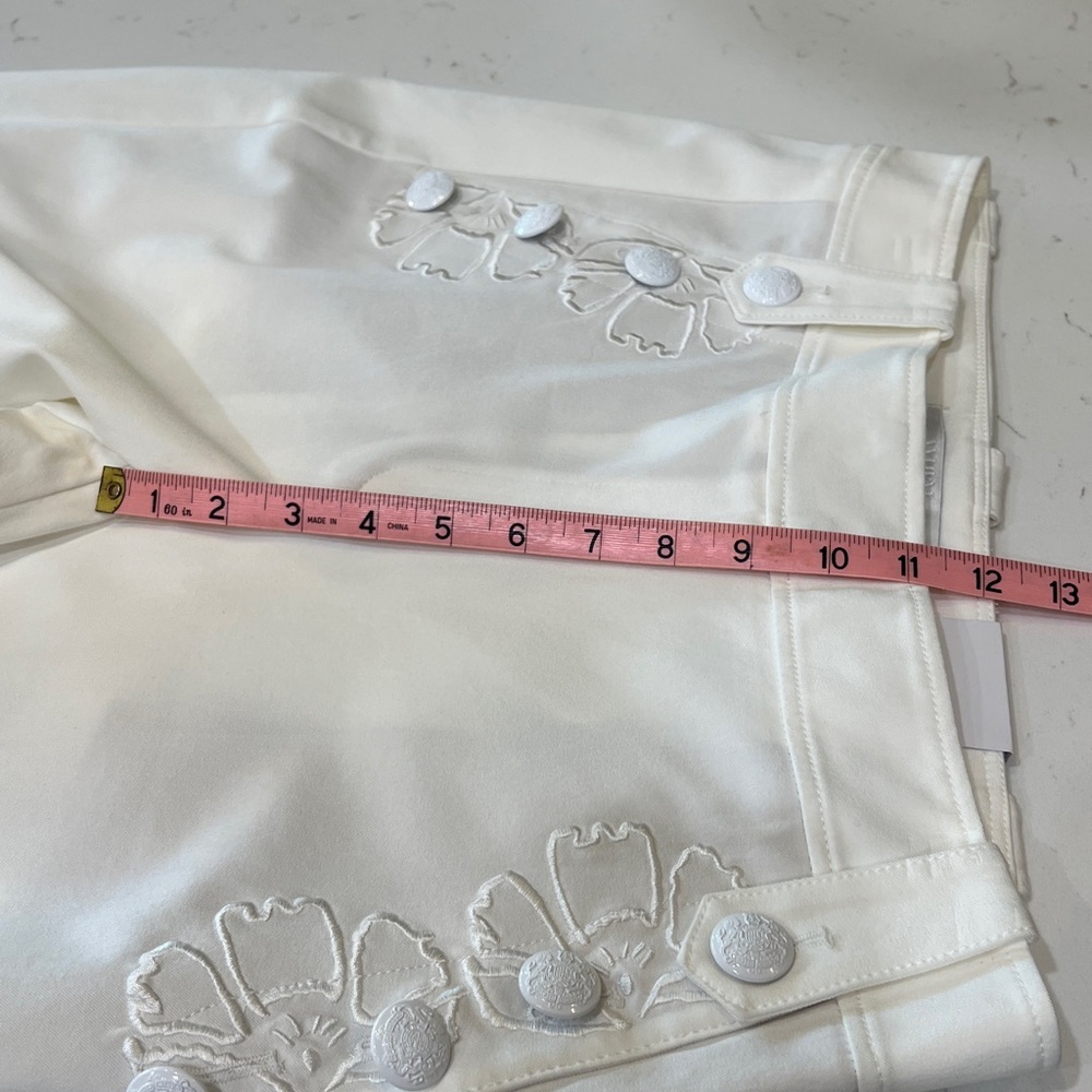 White House Black Market Jolie Novelty Button Straight Pants NWT Size 8R - Picture 12 of 13